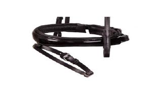 Bride de cheval anglaise personnalisable de qualité supérieure, bandeaux à trois rangées de cristaux, équipement en cuir équin, accessoires équestres - Product Image 3