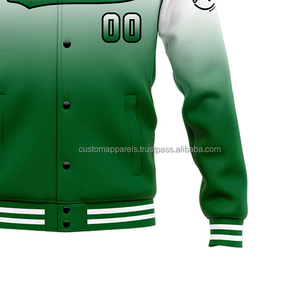 Veste universitaire personnalisée Urban Market pour hommes avec laine et cuir col montant avec logo brodé sur le devant MCACVJ-207 de marque à la mode - Product Image 6