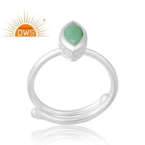 Dernière vente 925 argent Sterling naturel chrysophrase pierre précieuse bague bijoux personnalisés pour les femmes cadeau pour elle - Product Image 1