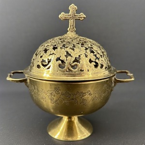 Soporte de incienso de Iglesia Vintage de luz eterna Quemador de incienso de iglesia para ambiente ceremonial y espiritual - Product Image 1