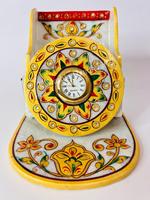 Etnische Design Marmeren Pen Stand Antiek Horloge & Bureau/Tafel Klok Beste Prijs Groothandel 12X5Cm Grootte Voor Thuis Kantoor Decoratie
