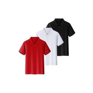 Chemise à manches courtes pour homme, couleur unie, tissu en toile, anti-rides, style gothique, rouge, blanc, noir - Product Image 6
