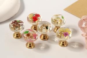 Perilla de resina con diseño floral para armarios, cajones y puertas, manija decorativa elegante para decoración del hogar, muebles y uso interior - Product Image 6