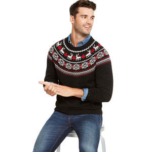 Maglione da Uomo Charter Club con Motivo Fair-Isle in Nero, Taglia X-Large - Product Image 1