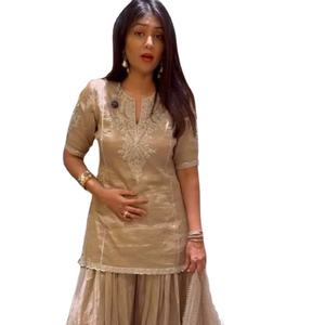 Mejor Precio, Mejor Calidad, Vestido Tradicional Salwar Kameez de Tela Suave para Fiestas y Recepciones, Largo hasta la Rodilla, Disponible en Tallas Grandes - Product Image 1