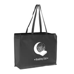 Medium Zippered Custom Tote <b>Bags</b> Large Eco-Friendly Recyclable Shopping <b>Bags</b> <b>Long</b> for Daily Use Advertising Gifts Your Logo - Product Image 3