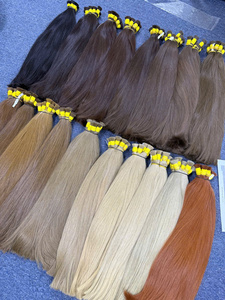 Productos calientes Extensiones de cabello humano vietnamita crudo a granel Nasa Hair 100g Precio al por mayor Light Gold Brown Platinum Straight 60cm - Product Image 4