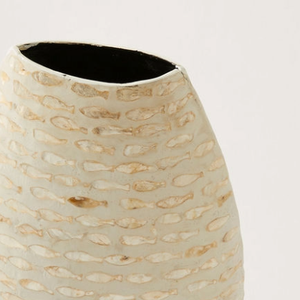 Jarrón Cilíndrico Decorativo de Nácar, Hecho a Mano, Jarrón Natural de Nácar, Decoración Moderna para el Hogar, Hotel o Resort, Hecho en Vietnam - Product Image 5