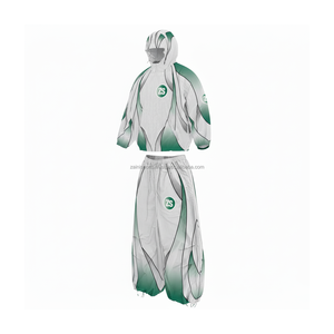 Conjunto cortavientos de poliéster GSM 130 Premium, tela impermeable ligera, paneles degradados verdes, Impresión de logotipo personalizado de talla grande - Product Image 4