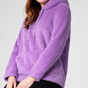 Wholesale Custom Most Popular Quick Dry Fitness Women Sherpa <b>Hoodies</b> Wholesale 100% Cotton Ladies Sherpa <b>Fleece</b> <b>Hoodie</b> for Sale - Product Image 6
