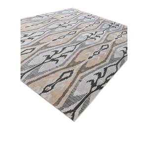 Alfombras de Lana Anudadas a Mano Savana, Gris y Negro, Estilo Boho para Sala de Estar, Dormitorio o Pasillo, Patrón Abstracto-LCARM-07 - Product Image 2