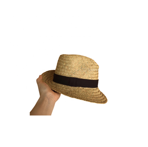 หมวกฟางสีเหลืองอุปกรณ์ถักมือหมวกฟางฤดูร้อนสำหรับผู้หญิงหมวกชายหาดฤดูร้อนจากงานฝีมือที่ผลิตในเวียดนาม - Product Image 5