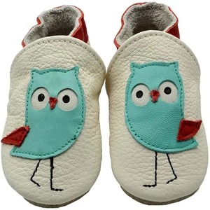 Venta al por mayor de zapatos de bebé de cuero suave Slip-on niños niñas zapatillas con Tobillo elástico antideslizante primeros zapatos de cuna para caminar - Product Image 1