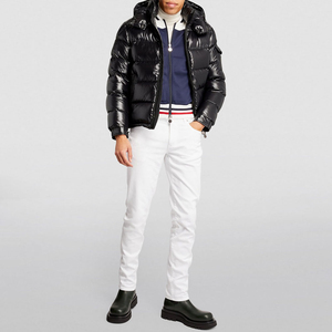 Manteau en duvet bulle chaud avec fermeture éclair à capuche personnalisé veste d'hiver brillante doudoune en duvet de polyester veste d'hiver - Product Image 3