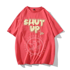 T-shirt court à col rond en molleton français respirant, imprimé avec un logo personnalisé, de haute qualité, 100% coton, écologique, vente en gros de vêtements de rue - Product Image 2