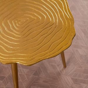 Mesa auxiliar chapada en oro de aluminio de diseño moderno para sala de estar elegante, dormitorio y estilo Interior de oficina - Product Image 3