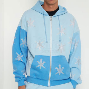 Sudaderas con capucha de patrón sólido para hombre con diamantes de imitación Esenciales de invierno transpirables de alta calidad con pantalones cortos de cantidad mínima de pedido baja - Product Image 4