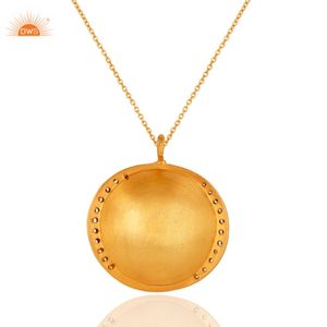 Collar con colgante de plata de ley 925 y cuarzo, cristal Natural de diseñador, chapado en oro de 18k, proveedor de joyería - Product Image 4