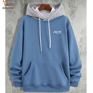 เสื้อฮู้ดดี้โอเวอร์ไซส์สำหรับผู้ชายเสื้อมีฮู้ดผ้าคอตตอนผสมไซส์ใหญ่พิเศษ - Product Image 3