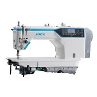 Machine à coudre industrielle à point noué à aiguille simple informatisée JACK A8 avec alimentation numérique