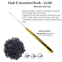 Installazioni Rapide, Filo per Extension Capelli in Acciaio Inossidabile di Grado Chirurgico, Colore Personalizzato di Qualità Professionale, Manico Ergonomico