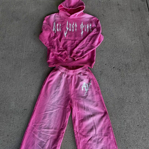 2025 Custom Baggy Tracksuit Acid Wash Unisex Stacked <b>Pants</b> Sweatsuits Flared Patchwork Embroidered Hoodies and Sweatpants Sets - Product Image 1
