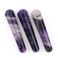 Baguette en améthyste Feng Shui de haute qualité, en pierre naturelle lisse, agate, écologique, faite à la main, pour la décoration intérieure