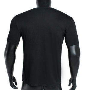 Vente en gros T-shirt 100% polyester 180g pour hommes T-shirt à manches courtes uni avec logo personnalisé T-shirt pour hommes - Product Image 5