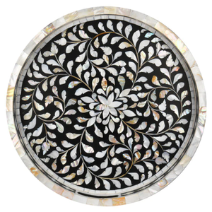 Plateau rond incrusté de mère de Peal de luxe de haute qualité au Koweït pour la boîte-cadeau de vacances du Ramadan EID fabriquée au Vietnam - Product Image 4