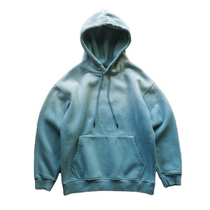 Hoodie coupe ample délavé à l'acide, couleur unie, hiver 2025, 100% coton molletonné, respirant, séchage rapide, vente en gros, haute qualité, vierge - Product Image 1