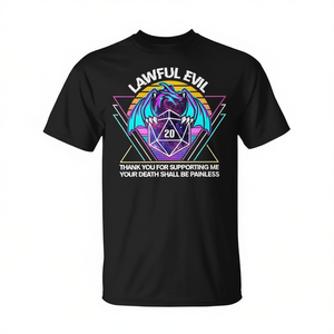Camiseta de Jugador de RPG para Niños, Diseño Lawful Evil, Accesorio de Ropa Promocional para Niños - Product Image 2