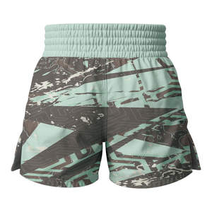 Pantalones cortos de MMA con patrón floral personalizado para hombres No Gi Style Kickboxing Grappling Gym Fightwear Peinado de tela con decoración de volantes - Product Image 2