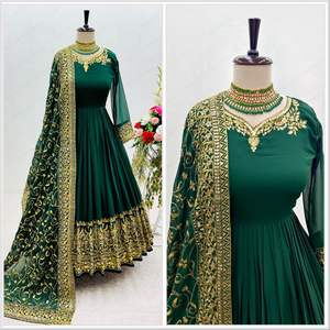 Vestido de diseñador nuevo Georgette pesado de calidad superior con conjunto Dupatta Ideal para ropa de fiesta festiva de proveedor mayorista - Product Image 1