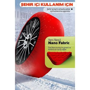 Calzini da neve per veicoli di lusso Premium 155/70 pneumatici R15 compatibili-m
