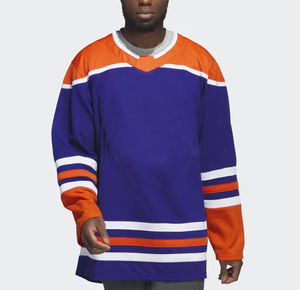 เสื้อเจอร์ซี่ทีมฮ็อกกี้น้ำแข็งสำหรับผู้ใหญ่ใช้ได้ทั้งชายและหญิงผ้าโพลีเอสเตอร์กันแบคทีเรียและระบายอากาศได้ดี100% - Product Image 1