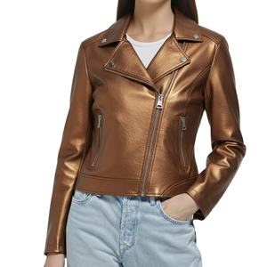 Fit <b>Winter</b> Jacket Custom Design New Style Genuine Real Leather Premium Plain Stand Collar Zipper Closure Size All Luxury <b>Women's</b> - Product Image 1