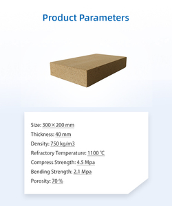 Bluewind 300mm X 200mm 750Kg/m³ Panneau de <span class=keywords><strong>vermiculite</strong></span> réfractaire d'isolation incendie haute densité pour cheminée de poêles à <span class=keywords><strong>bois</strong></span> - Product Image 4