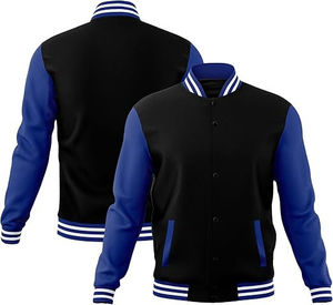 Veste de baseball varsity personnalisée en gros pour hommes, broderies de haute qualité sur toile, motif de lettres, manches longues - Product Image 6