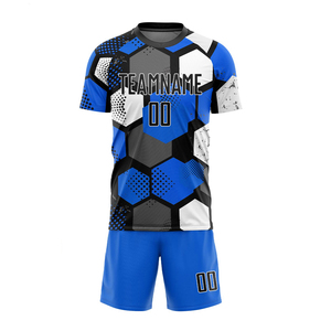 Ensemble de Tenues de Football Personnalisées Respirantes pour Hommes et Enfants – Maillot et Short à Séchage Rapide pour Entraînement d'Équipe et Match – Vêtements de Sport OEM ODM ProX - Product Image 3