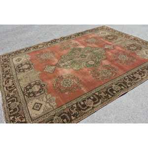 Turkish 7.7x10.7 ft Oversize <b>Rug</b>, Vintage <b>Rug</b>, Red <b>Abstract</b> <b>Rug</b> - Product Image 4