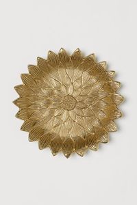 Antique or monstera feuille plat décoratif porte-bijoux plateau en métal organisateur élégant plat tropical décor de table cadeau - Product Image 5