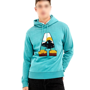 เสื้อสเวตเตอร์ลำลองมีฮู้ดของผู้ชายเสื้อสเวตเตอร์ปักโลโก้ด้วยกำมะหยี่สำหรับฤดูใบไม้ร่วง - Product Image 1