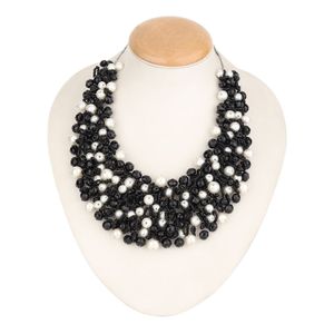 Vente chaude De Luxe Femmes À La Main De Mariage Collier Écharpe Ras Du Cou Gros Chunky Cristal Perles Or Bib Collier pour Anniversaire - Product Image 1