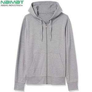 Logo personnalisé imprimé mode sweats à capuche de haute qualité couleur unie à manches longues sweat fermeture éclair décontracté sport sweats à capuche pour l'hiver - Product Image 1