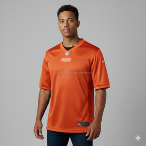 Camiseta Deportiva Transpirable con Estampado Sublimado Personalizado de Camuflaje Americano, Camiseta de Fútbol Americano de Manga Corta para Hombre, Corte Holgado - Product Image 4