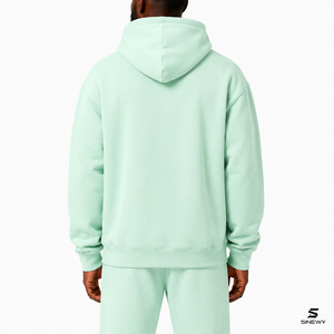 เสื้อฮู้ดผู้ชายสีเขียวมิ้นท์ แบรนด์ SINEWY ทรงปกติ สวมใส่สบาย มีกระเป๋า ดีไซน์ลายตัวอักษร ผ้าไม่เป็นขุย เหมาะสำหรับใส่ในฤดูใบไม้ร่วง - Product Image 6