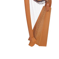 Wooden Irish 19-String Harp Solid Colors Rosewood Material Levers Durable Lightweight Customizable Size Musical Instrument