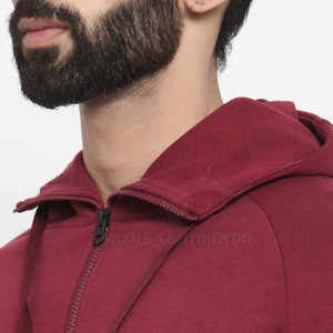 Chándal personalizable para hombre, chándal de calidad para correr, patrón sólido con cuello con capucha, venta al por mayor, hecho a medida - Product Image 5