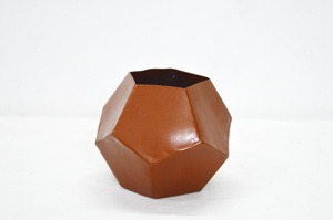 แจกันเคลือบผงโลหะสีน้ำตาลแบบโบราณแจกันตกแต่งบ้านงานแต่งงานแบบพรีเมี่ยมสีสันสดใส - Product Image 4