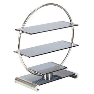 Round Rustic Stainless Steel Cake <b>Stand</b> Display <b>Stand</b> for <b>Tea</b> Party Dessert Rack or Banquet Table Centerpiece - Product Image 1